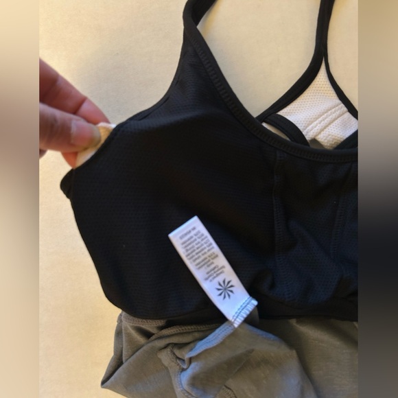 ATHLETA reach & restore grey fitted yoga athletic tank top Sz-XXS. B13 - Picture 9 of 12